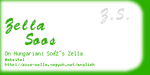 zella soos business card